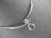 LARGE 1.75CT DIAMOND & AAA TANZANITE 14K WHITE GOLD 3D OVAL CRISS CROSS NECKLACE