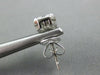 LARGE .67CT DIAMOND 18KT WHITE GOLD 3D MULTI SHAPE OCTAGON BEZEL STUD EARRINGS