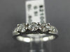 ESTATE .60CT DIAMOND 14KT WHITE GOLD 3 STONE WEDDING ANNIVERSARY RING #22946