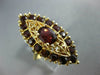 ANTIQUE LARGE 2.50CT GARNET 14K YELLOW GOLD MARQUISE SHAPE FILIGREE RING #20778