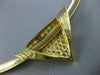 ESTATE LARGE 1.37CT DIAMOND 14K 2 TONE GOLD TRIANGLE SLIDE PENDANT #17213