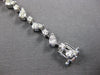 ESTATE 3.84CT DIAMOND 14K WHITE GOLD 3D ROUND CLASSIC MULTI LEAF TENNIS BRACELET