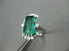 ESTATE LARGE 4.40CT DIAMOND & AAA TOURMALINE 18KT WHITE GOLD RING AMAZING #22084