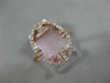 ESTATE .22CT DIAMOND & AAA MOTHER OF PEARL 14KT ROSE GOLD 3D OVAL FUN RING