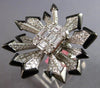 EXTRA LARGE 2.44CT DIAMOND & BLACK ENAMEL 18K WHITE GOLD STARBURST COCKTAIL RING
