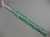 WIDE 20.98CT DIAMOND & AAA COLOMBIAN EMERALD 18KT WHITE GOLD 3D TENNIS BRACELET