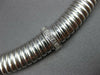 ESTATE WIDE .35CT DIAMOND 14KT WHITE GOLD 3D BY THE YARD SNAKE ITALIAN NECKLACE