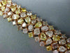 ESTATE LARGE 24.03CT MULTI COLOR DIAMOND 18KT ROSE GOLD CLUSTER TENNIS BRACELET