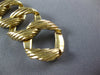 ESTATE WIDE & LONG 14KT YELLOW GOLD 3D CLASSIC HANDCRAFTED SOLID LINK BRACELET