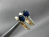 ESTATE .77CT DIAMOND & AAA SAPPHIRE 14KT ROSE GOLD 3D LEVERBACK HANGING EARRINGS