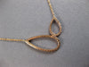 ESTATE .24CT DIAMOND 14KT ROSE GOLD 3D DOUBLE TEAR DROP BUTTERFLY LOVE NECKLACE