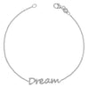 ESTATE .21CT DIAMOND 14KT WHITE GOLD 3D CLASSIC ROUND DREAM FUN LOVE BRACELET