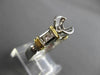 ESTATE .37CT DIAMOND 18KT 2TONE GOLD SEMI BEZEL SEMI MOUNT ENGAGEMENT RING #4674