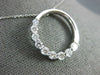 ESTATE 1.32CT DIAMOND 14KT WHITE GOLD 3D CIRCLE OF LIFE JOURNEY PENDANT #2052