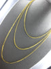 ANTIQUE EXTRA LONG 18KT YELLOW GOLD 3D HANDCRAFTED LINK CHAIN NECKLACE #27998