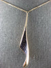 ESTATE LARGE 2.0CT AAA AMETHYST 14KT ROSE GOLD SWIRL TEAR DROP FUN LOVE NECKLACE
