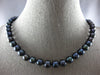 ESTATE AAA TAHITIAN PEARL 14KT WHITE GOLD 3D CLASSIC 8MM LOVE NECKLACE #27957
