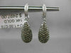 ESTATE 1.0CT WHITE & YELLOW DIAMOND 14KT WHITE GOLD PEAR SHAPE HANGING EARRINGS