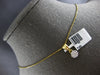 ESTATE .25CT DIAMOND 14KT YELLOW GOLD 3D CLASSIC CLUSTER LOVE FLOATING PENDANT