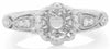 ESTATE .43CT DIAMOND 14KT WHITE GOLD FILIGREE SEMI MOUNT 4 PRONG ENGAGEMENT RING