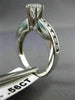 ESTATE WIDE .91CT ROUND DIAMOND 14KT WHITE GOLD SOLITAIRE ENGAGEMENT RING #21702