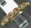 ESTATE .44CT DIAMOND 14K ROSE GOLD 3D INFINITY FILIGREE WEDDING ANNIVERSARY RING