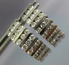 ESTATE 1.55CT DIAMOND 14KT WHITE GOLD 3D 3 ROW CHANNEL HANGING EARRINGS #1122