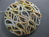 LARGE 1.78CT DIAMOND 18K TRI COLOR GOLD OPEN FILIGREE TEAR DROP CIRCULAR PENDANT