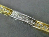 ESTATE 1.38CT DIAMOND 14KT WHITE & YELLOW GOLD 3D FILIGREE TENNIS BRACELET #9442