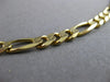 ESTATE 14KT YELLOW GOLD 3D SOLID 5MM ITALIAN FIGARO 18 INCH MENS NECKLACE #27459