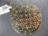 EXTRA LARGE 3.15CT DIAMOND 14KT YELLOW GOLD MULTI FLOWER SOLITAIRE BEZEL PENDANT