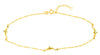 14KT YELLOW GOLD BY THE YARD SOLID ADJUSTABLE FUN LUCKY ANKLE BRACELET/BRACELET