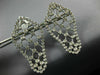 EXTRA LARGE 3.56CT DIAMOND 18K WHITE GOLD TEAR DROP WEB CLIP ON HANGING EARRINGS