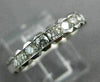 ESTATE .50CT DIAMOND 14KT WHITE GOLD 9 STONE SEMI BEZEL ETOILE ANNIVERSARY RING