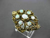 ANTIQUE EXTRA LARGE 1.40CT AAA OPAL 14KT YELLOW GOLD FILIGREE FUN RING #22962