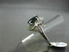 ESTATE LARGE 3.20CT DIAMOND & AAA SAPPHIRE PLATINUM OVAL FILIGREE BALLERINA RING