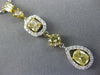 GIA 2.54CT MULTI CUT WHITE & FANCY YELLOW DIAMONDS 18K 2 TONE GOLD LOVE NECKLACE