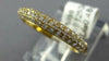 ESTATE .48CT DIAMOND 18KT YELLOW GOLD 3 ROW PAVE SEMI ETERNITY ANNIVERSARY RING