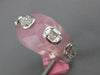LARGE 25.19CT DIAMOND & AAA PINK QUARTZ DOME SHAPE 18KT WHITE GOLD OVAL FUN RING