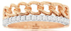 ESTATE .27CT DIAMOND 14KT WHITE AND ROSE GOLD 3D MULTI LINK FUN RING