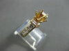 ESTATE 1.26CT BAGUETTE & PRINCESS DIAMOND 14K Y SEMI MOUNT ENGAGEMENT RING #1544