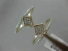 ESTATE WIDE .32CT DIAMOND 14K ROSE GOLD 3D DOUBLE ROW GRADUATING SQUARE FUN RING