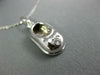 ESTATE .03CT DIAMOND 14KT WHITE GOLD 3D BOW ETOILE BABY GIRL SHOE PENDANT #1721
