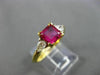 ESTATE 1.74CT DIAMOND & RUBALITE 18KT TWO TONE GOLD 3D FILIGREE ENGAGEMENT RING