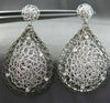 ESTATE EXTRA LARGE .36CT DIAMOND 14KT WHITE & BLACK GOLD WOVEN HANGING EARRINGS
