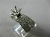ESTATE WIDE .75CT DIAMOND 14K WHITE GOLD 3D MULTI ROW SEMI MOUNT ENGAGEMENT RING