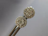 ESTATE .50CT DIAMOND 14KT WHITE GOLD 3D CLASSIC CLUSTER HALO STUD EARRINGS
