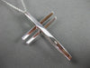 ESTATE LARGE .60CT DIAMOND 14KT WHITE GOLD 3D EUROPEAN CROSS PENDANT #18604