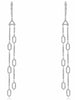 .85CT DIAMOND 14KT WHITE GOLD OPEN LINK BY THE YARD CHANDELIER HANGING EARRINGS