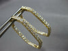 ESTATE LARGE 1.95CT DIAMOND 14KT YELLOW GOLD INSIDE OUT HEXAGON HOOP HANGING EARRINGS